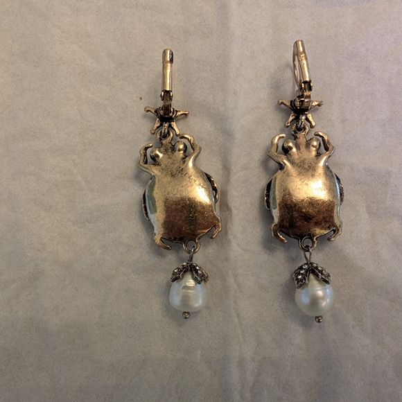 Anthropologie Gold Vintage-Inspired Earrings - Picture 2 of 2